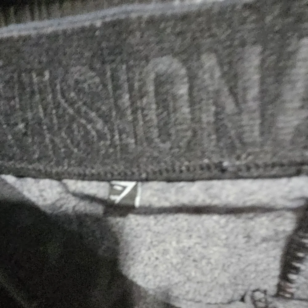 Gymshark Charcoal Leggings with White Logo - Picture 2 of 3